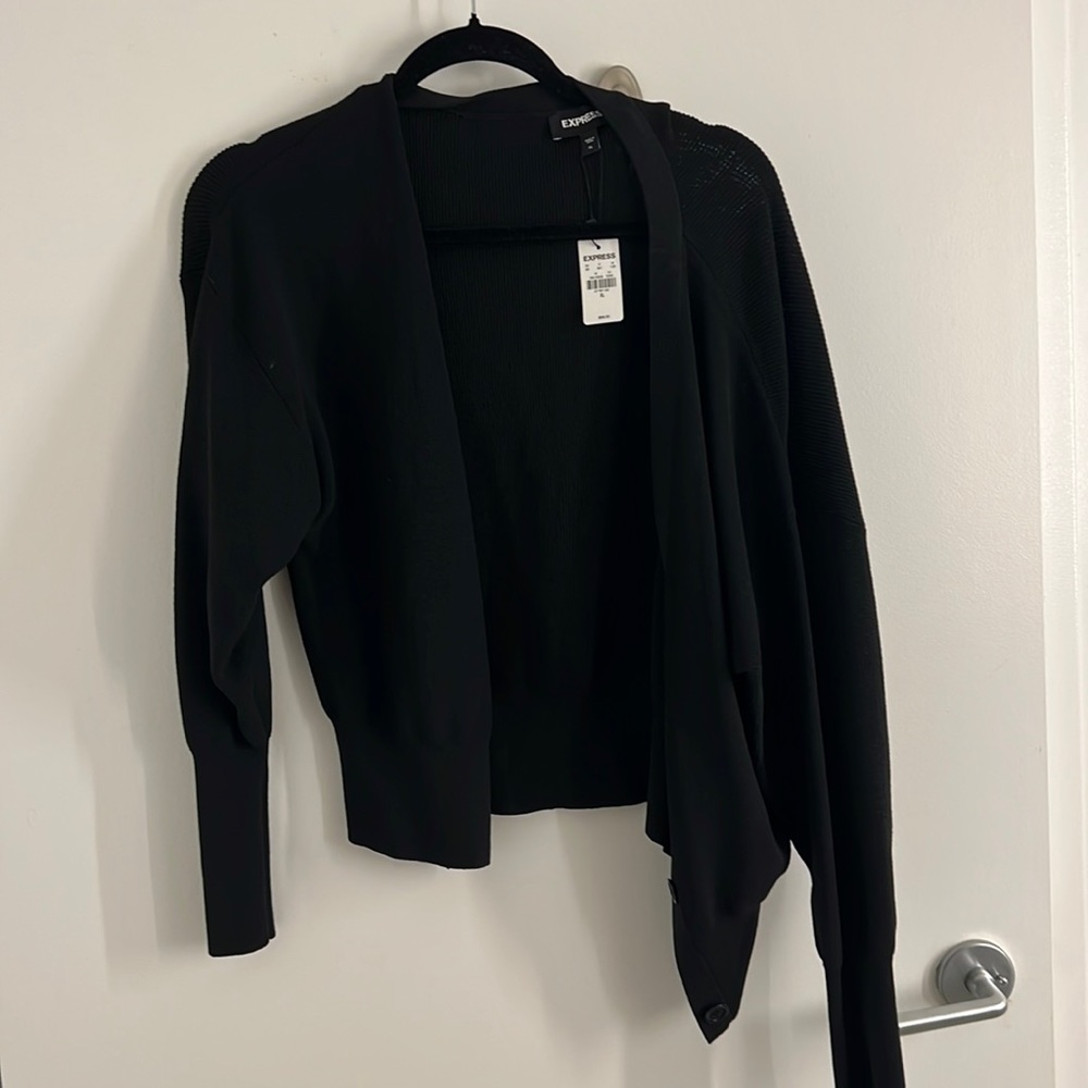 Never Worn, Cropped Black Cardigan